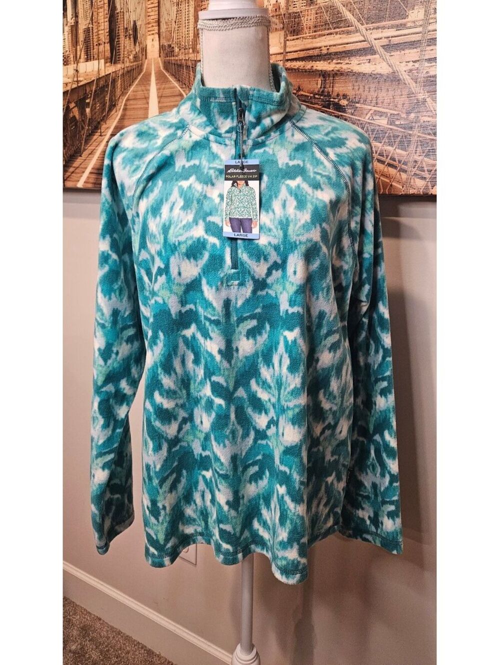 Eddie Bauer Polar Fleece 1/4 Zip Pullover - Large   001